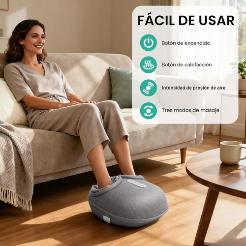 Miniatura 2 de Medcursor - Aparato masajeador de pies con calor, amasado profundo Shiatsu, proporciona alivio para músculos cansados y plantares, ajustes de varios