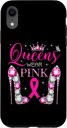 Miniatura 25 de iPhone 12 Pro Max Queens Wear Rosa Concientización del Cáncer de Mama Estuche con Cinta Rosa