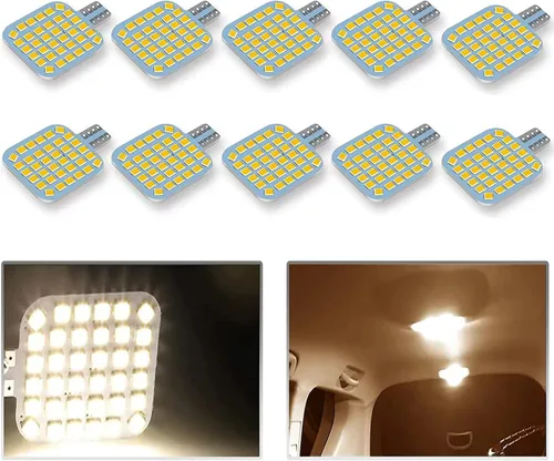 Miniatura 12 de 10 bombillas LED T10 921 922 912 194 para interior de caravana, bombillas LED superbrillantes, iluminación de repuesto 36-SMD 2835 6500K blanco frío