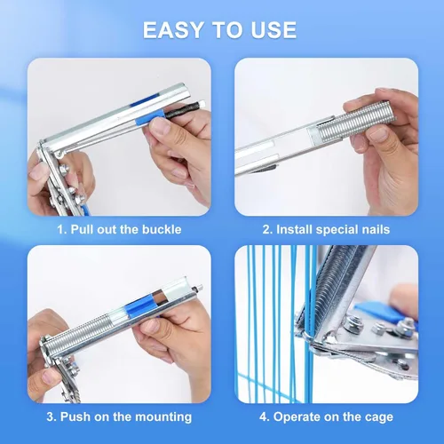 Miniatura 3 de Alicates de anillo de uñas tipo M para esgrima con 2400 clips M, kit de alicates de anillo de cerdo, herramienta de mano de reparación de tapicería