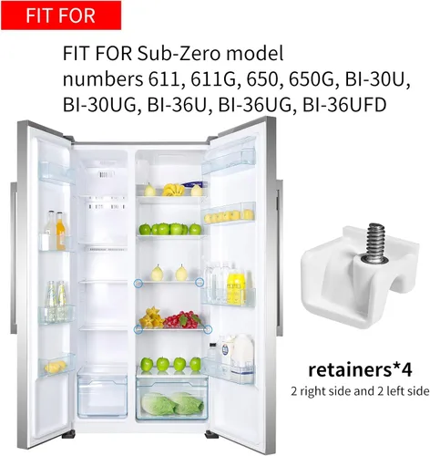 Miniatura 3 de Paquete de 4 retenedores de cesta de congelador 7009399 Reemplazo SUB ZERO congelador cesta inferior 5029 611 650 BI-30U BI-30UG 611G BI-30U, Vanshly