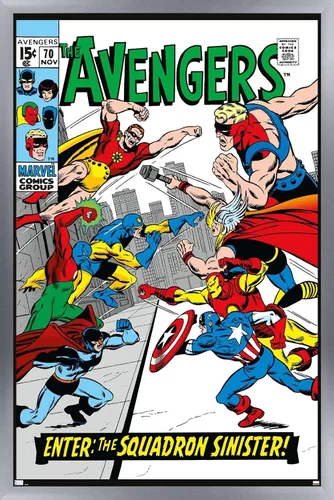 Miniatura 11 de Trends International Marvel Comics - Póster de pared de Avengers #70 Versión con marco de bronce