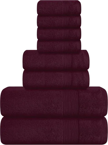 Miniatura 83 de Belizzi Home Toallas de Baño Extragrandes Premium de Algodón Paquete de 2, 35x70 - 100% Algodón Puro - Ideal para Uso Diario - Ultra Suave y Morado