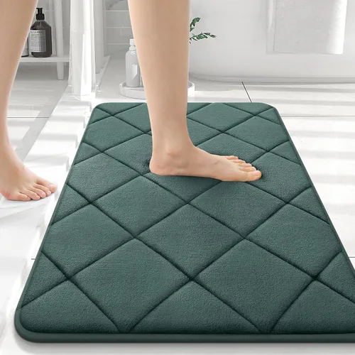Miniatura 175 de OLANLY Tapete de baño de espuma viscoelástica de 24 x 16 pulgadas, ultra suave y absorbente, lavable a máquina, cómodo tapete de baño para suelo