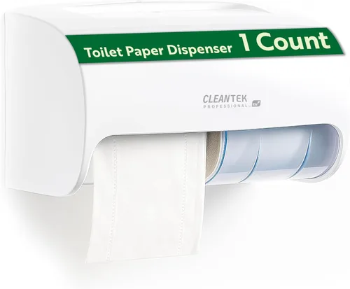 Restaurantware Clean Tek Professional - Dispensador de papel higiénico comercial de 10.4 x 6.3 x 6.3 pulgadas, 1 dispensador de papel higiénico de