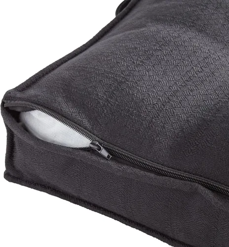 Miniatura 3 de Almohada cuadrada copetuda con funda extraíble, negro, grande (40 pulgadas)