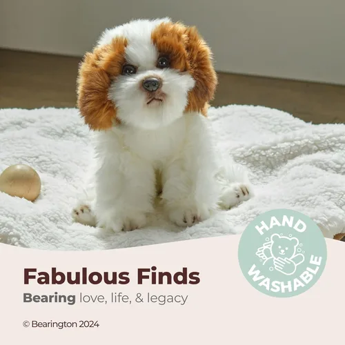 Miniatura 3 de Bearington Collection Shih Tzu Peluche de Animal - Cachorro de peluche Barkston Shih Tzu de 13 pulgadas, perros de peluche realistas suaves