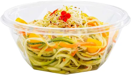 Miniatura 5 de Restaurantware Basic Nature - Recipientes de plástico desechables de 12 onzas, 500 cuencos de plástico para ensaladas, tapas se venden por separado