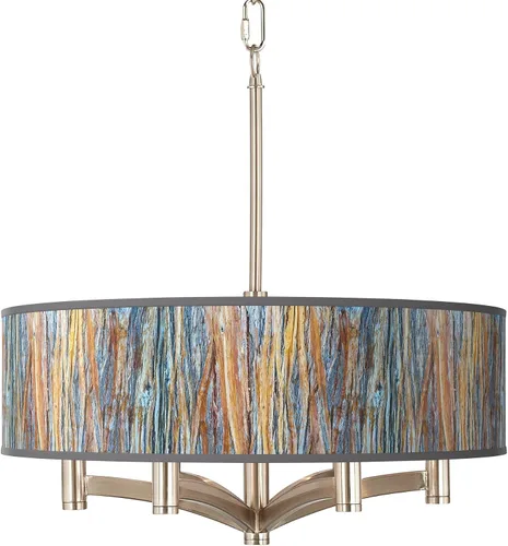 Giclee Glow Striking Bark Ava - Lámpara colgante de 20 pulgadas con diseño de misión moderna, lámpara de techo para comedor, sobre mesa, isla de