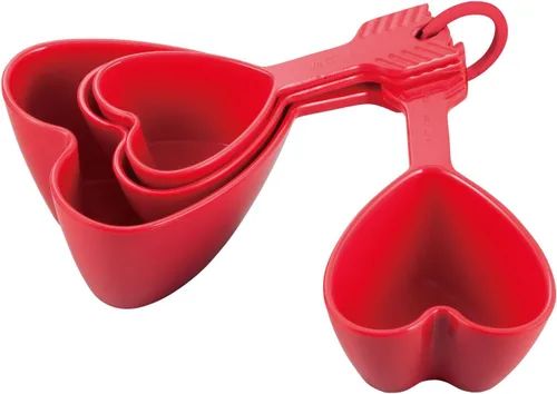 Miniatura 8 de Supreme Housewares Juego de tazas y cucharas medidoras de corazón para uso en interiores y exteriores, fiestas, bodas, cumpleaños, día de San