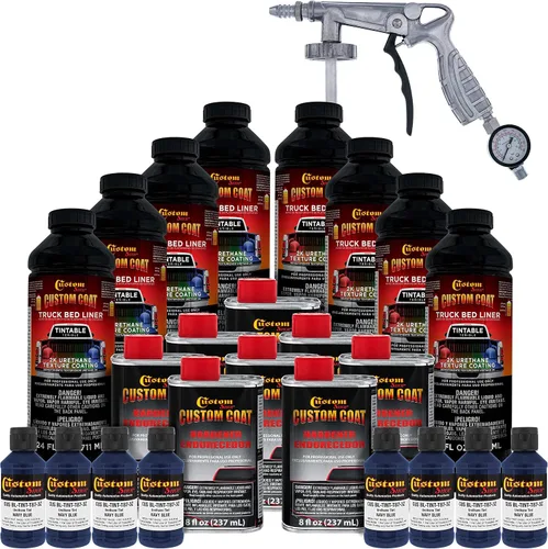 Revestimiento personalizado estándar federal color # 35048 azul marino uretano en aerosol para caja de camión, kit de 2 galones con pistola