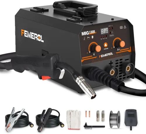 Miniatura 8 de FEMEROL Soldador MIG 110V 4 en 1 Máquina de Soldadura Multiproceso 135A Soldador MIG de Núcleo de Flujo Gas/Sin Gas/Lift TIG/Stick Con Inversor IGBT