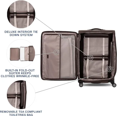 Miniatura 5 de Travelpro Platinum Elite-Softside - Maletas expansible con ruedas giratorias, Espresso intenso), 409186904