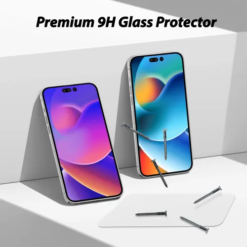 Miniatura 6 de DOME GLASS Whitestone [cobertura completa perfecta] Protector de pantalla de vidrio templado para iPhone 14 Plus con lámpara UV [2 unidades]