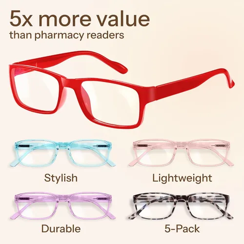 Miniatura 4 de Gaoye Gafas de Lectura con Bloqueo de Luz Azul, Lectores con Bisagra de Resorte para Mujeres Filtro Antideslumbrante Gafas Ligeras