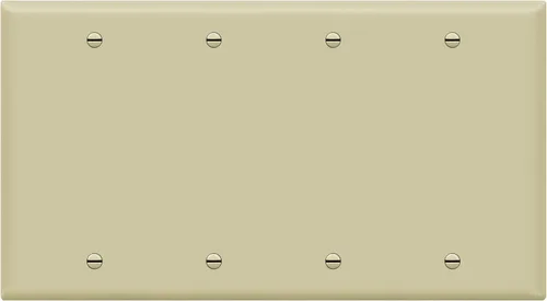 Enerlites Cubierta de Dispositivo en Blanco Placa de Pared, Acabado Brillante, Tamaño 4-Gang 4.50" x 8.19", Policarbonato Termoplástico Irrompible,