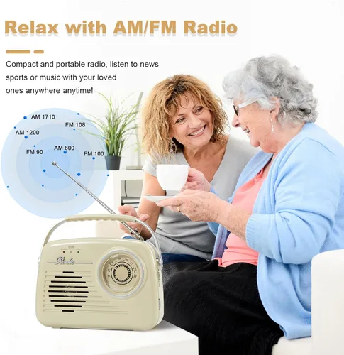 Miniatura 5 de Radio FM, tarjeta USB/SD, altavoz Bluetooth con sintonización manual, cumpleaños, aire libre, pesca, yoga, fiesta, campamento, reproductor portátil