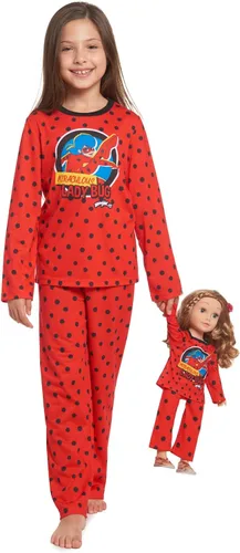 Miniatura 2 de Miraculous Ladybug - Conjunto de pijama de 4 piezas y pantalones a juego para niñas pequeñas