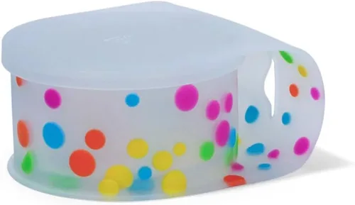 Miniatura 3 de Silipint Cuenco de silicona con tapa Go Go Connected, irrompible, no tóxico, apto para lavavajillas (Aurora, 25 onzas, paquete de 2)