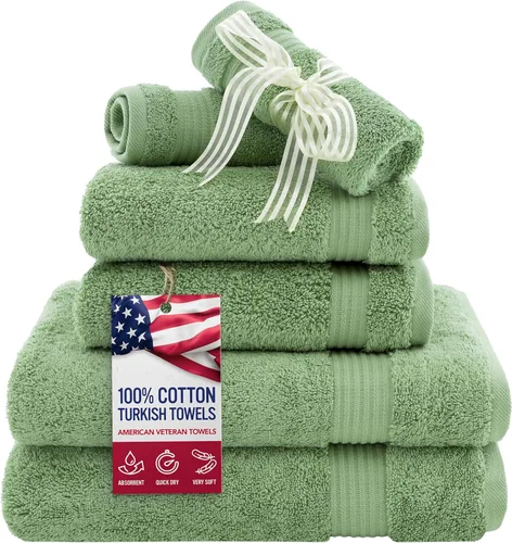 Miniatura 46 de Toalla American Veteran, Juego de Toallas de Mano para Baño de 4, 100% Conjunto de Toallas de Mano Turcas de Algodón, Toallas de Mano Suave