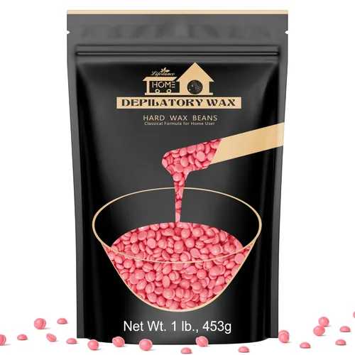 Kit de Granos de Cera Dura para Depilación, Kit de Cera Dura Lifestance Granos de Cera Depilatoria para Facial, Bikini Brasileño, Axilas, Espalda y