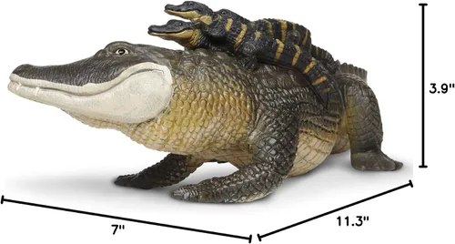 Miniatura 8 de Safari Ltd. Figura de cocodrilo con bebés, figura detallada de plástico de 12 pulgadas, divertido juguete educativo para niños, niñas y niños a