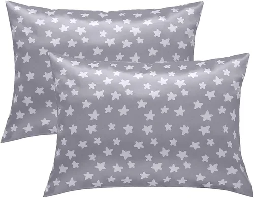 Miniatura 9 de Winmany Paquete de 2 fundas de almohada para niños pequeños, fundas de almohada de satén de seda para bebés de 19.3 x 14.2 in, fundas de almohada