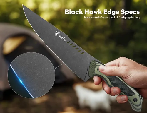 Miniatura 3 de Cuchillo de chef profesional de 8 pulgadas - Hoja de acero alemán con mango G10 y construcción de espiga completa - Diseño Gyuto para cocina al aire