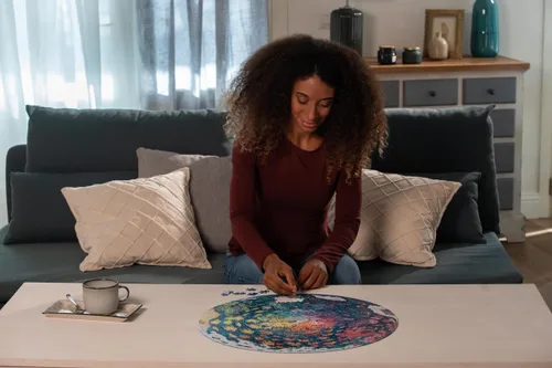 Miniatura 4 de Ravensburger Circle of Colors: Ocean - Rompecabezas redondo de 500 piezas Actividad atractiva para niños y adultos Calidad premium Prácticas