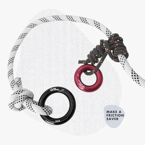 Miniatura 7 de GM CLIMBING Rappel Ring 25kN para escalada en roca Arborist Rescue Slackline Hammock