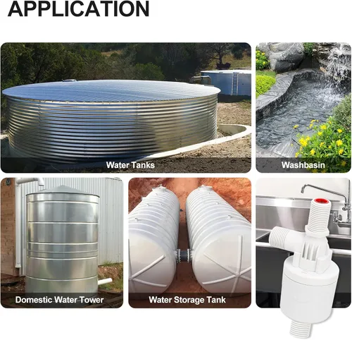 Miniatura 7 de Baomain Válvula de flotador de agua de 1/2 pulgada, entrada superior, montaje externo, contador automático de nivel de agua para tanque de agua