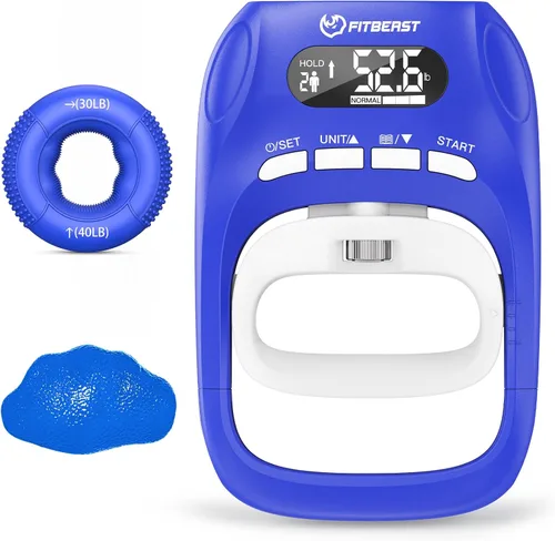 Miniatura 8 de FitBeast Set de prueba de fuerza de agarre con herramientas para fortalecer las manos – Rastrea el progreso, desarrolla la fuerza y apoya la Negro