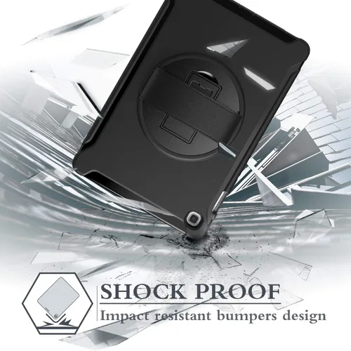 Miniatura 2 de Dteck Funda para Galaxy Tab S5e 2019, resistente, de cuerpo completo, resistente, a prueba de golpes, con correa de mano giratoria para tableta