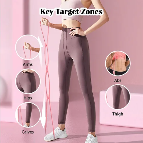 Miniatura 4 de Bandas de resistencia ajustables de 4 anillos para entrenar en casa, bandas de entrenamiento para mujeres y hombres, fitness, yoga, pilates
