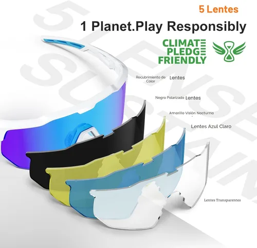 Miniatura 3 de HAAYOT Gafas de sol deportivas polarizadas para hombres y mujeres, jóvenes, béisbol, ciclismo, correr, softbol, ciclismo, 5 lentes