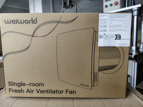 Miniatura 10 de Ventilador de ventilación HEPA a través de la pared con WiFi y control remoto, ventilación de pared ultra silenciosa del motor EC, entrada de aire