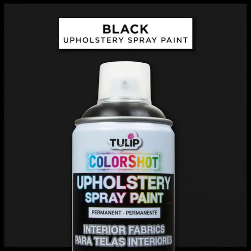 Miniatura 5 de TULIP ColorShot - Pintura en aerosol de tela para tapicería, pintura de tela permanente para muebles, 8 onzas, negro
