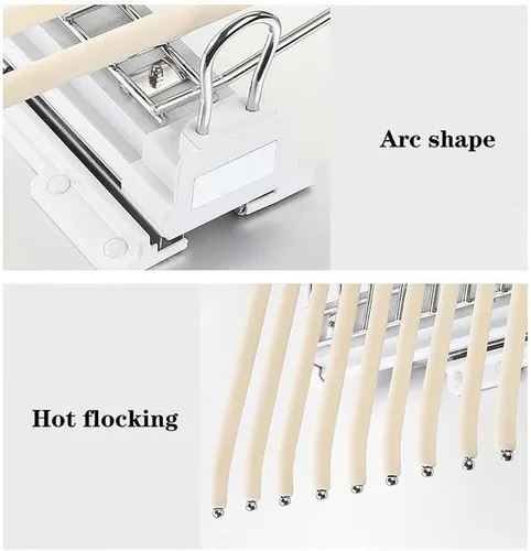 Miniatura 6 de Perchero extraíble para pantalones de acero con 9 brazos, organizador de ropa, de acero inoxidable, extensible para armario, ahorro de espacio