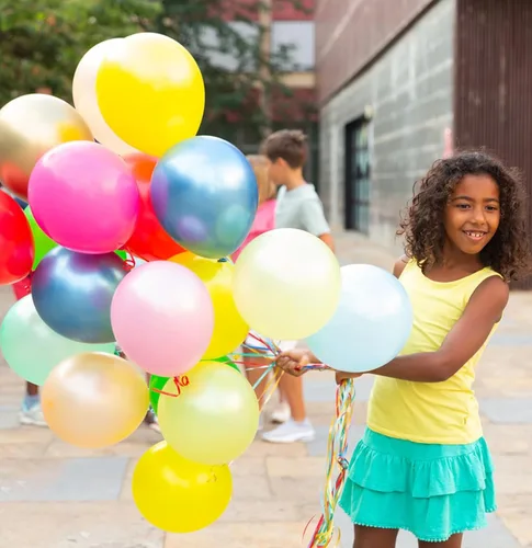 Miniatura 6 de KALOR Globos amarillos de 10 pulgadas de 100 piezas, globos de helio de látex para fiesta de cumpleaños de niños, baby shower, boda, graduación