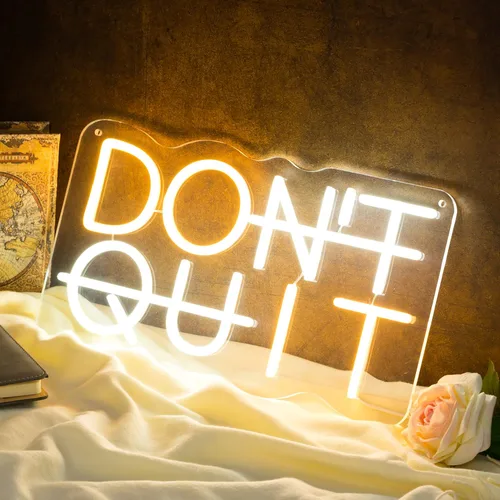 Miniatura 8 de Letrero de neón LED con texto en inglés "Don't Quit" para decoración de pared, luces de neón "DO IT" para decoraciones de fiestas, luces de neón