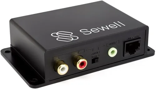 Miniatura 2 de Sewell Audio de enlace de sonido sobre cat5e o cat6, 0.138 in o RCA, 1,968.5 ft o 2000 pies, bidireccional, hasta dos entradas/salidas Negro