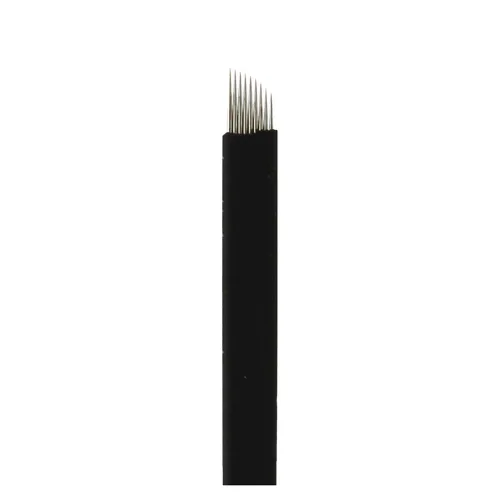 Miniatura 10 de Nano 0.007 in Microblading Agujas Piercing Tatuaje Aguja Microblade para Maquillaje Permanente Microblading (Diámetro 0.007 in, 14U-Shape)