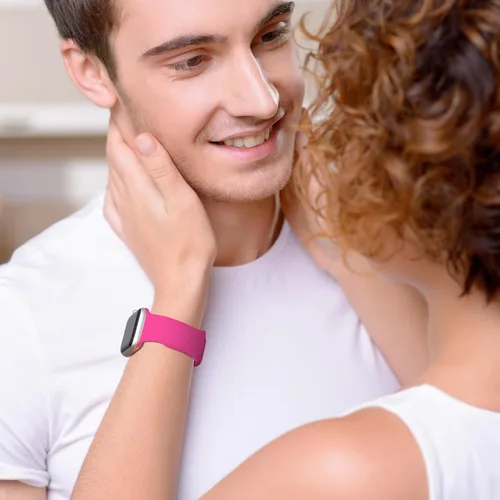 Miniatura 5 de Correas deportivas compatibles con Apple Watch de 1.65, 1.73, 1.77, 1.77, 1.61, 1.49, 1.57 y 1.73 pulgadas, para mujeres y hombres, correa de Rosa