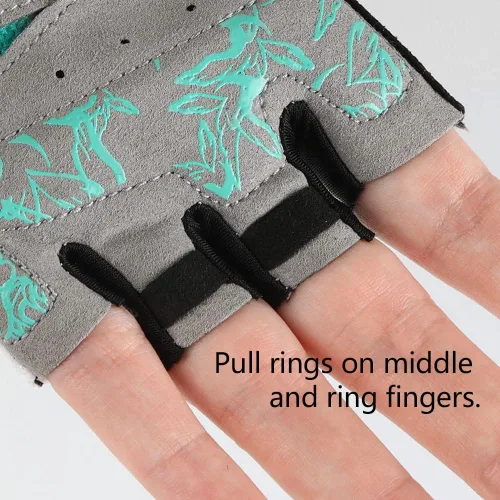 Miniatura 3 de DuShow Guantes de ciclismo para mujer, guantes acolchados de gel de medio dedo para mujer, ciclismo, montaña, carretera, bicicleta, sin dedos