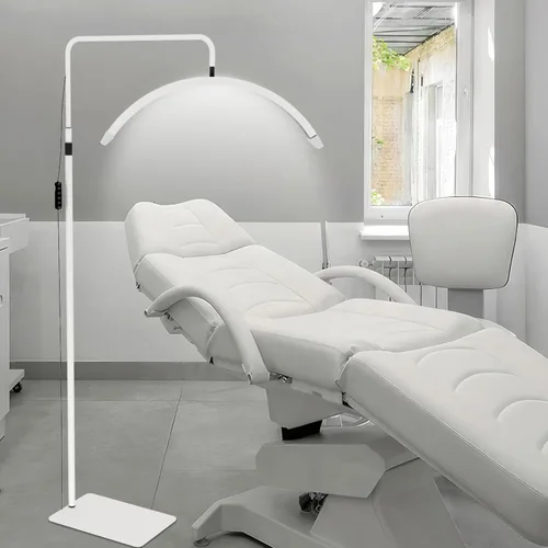 Miniatura 10 de Hi_friend Lámpara de media luna portátil de 23 pulgadas, luz de pestañas para esteticistas, lámpara LED de piso arqueada brillante para extensiones