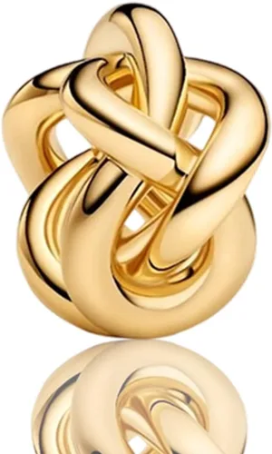 Miniatura 96 de Dijes de plata de ley 925 con diseño de oso dorado para mujer, pulseras y collares, regalos para familiares y amigos, 3 piezas/paquete