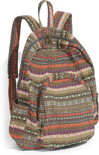 OPQRSTU Bolso de mano hippie para mujer, bolso bohemio de gran capacidad, mochilas de moda turística portátil, Verde Amarillo, Grande, Bohemio