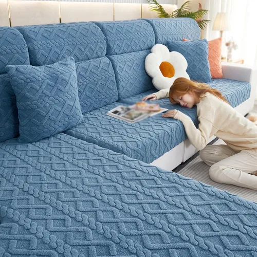 Miniatura 3 de Funda de almohada universal para sofá, 18 x 18 pulgadas, fundas de almohada resistentes al desgaste, funda de almohada elástica gruesa para sofá