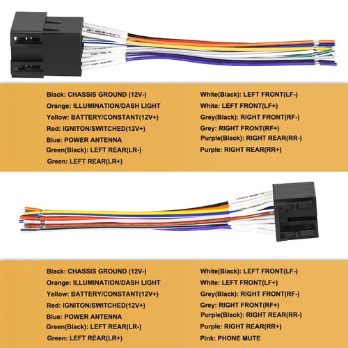 Miniatura 6 de Adaptador de arnés de cable de radio ISO de 16 pines para Peterbilt Freightliner Semi Truck International Volvo Sterling Mack Kenworth Stereo