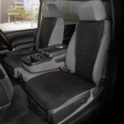 Miniatura 7 de Motor Trend LuxeFit - Fundas de asiento de color gris sólido para autos, camiones, camionetas, SUV (paquete de 2), fundas de asiento de automóvil